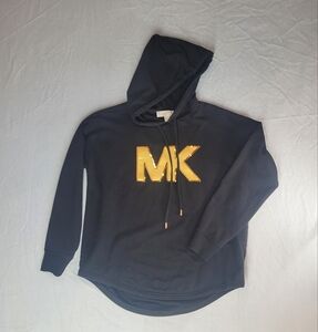 MICHAEL Michael Kors Black Hoodie with Gold Logo